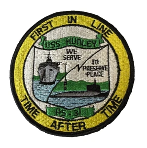 Parche USS Hunley AS-31 Submarine Tender "First In Line Time After Time" - Imagen 1 de 1