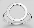 Solid Sterling Silver Circle Minimalists Initial "O" Ring 14mm Wide 2g Size 5