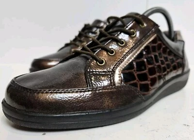 Padders Trainers Atom Feetfeelgood Bronze Cushion Faux Leather UK 6.5 E EU 39.5  - Image 1 of 4