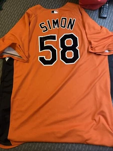 Alfredo Simon Signed Game Used Baltimore Orioles Jersey  - Picture 1 of 2