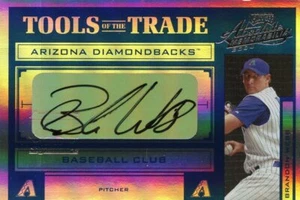 Tarjeta de autógrafo Donruss Playoff Absolute Brandon Webb 2004 TT-22/100 - Imagen 1 de 2