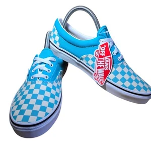 Brandneu Vintage Vans blau Schachbrettmuster mit Karton Jugend/Herren 6,5, Damengröße 8 - Bild 1 von 7