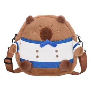 Cartoon Capybara Shoulder Bag Trendy Plush Bag Handbag Lovely Messenger Bag - Picture 1 of 8