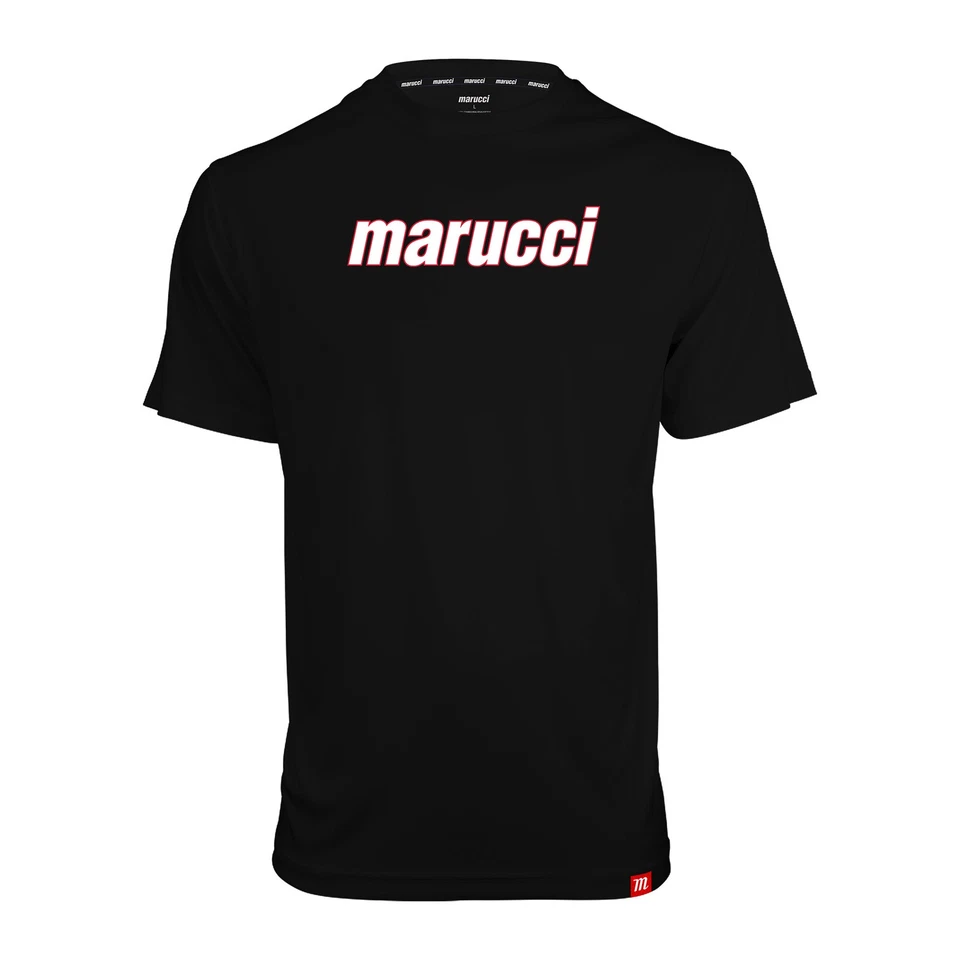 Camiseta de rendimiento de béisbol Marucci dos tonos para adultos - negra - mediana Foto 1 de 1