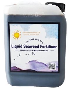 Premium SEAWEED liquid Fertiliser 5L-Packed with Organic Minerals/Nutrients - Picture 1 of 11