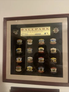 MLB BallPark Classics Pin Set Number 238 Of 1000 Copies Framed - Picture 1 of 18