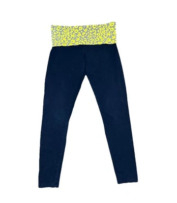 Legging plegable amarillo leopardo guepardo City Streets tiro bajo mediano usado en excelente estado Foto 1 de 4