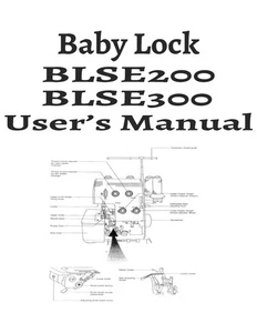 Baby Lock BLSE200 and BLSE300 Instruction Manual on USB or Printed - Picture 1 of 5