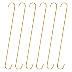 6 Stück lange S Haken 16 Zoll S-förmige Aufhängehaken zum Aufhängen Pflanze Gold - Bild 1 von 6