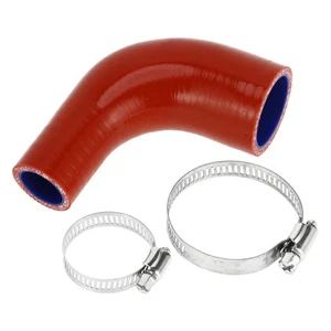 1 Set Silicone Elbow Reducer 0.98-1.5 Inch ID 90 Degree 3.5 Length, Red Blue - Foto 1 di 7