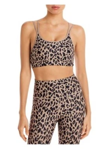 AQUA ATHLETIC Intimates Beige Animal Print Sports Bra XS - Picture 1 of 6