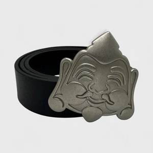 Cinturón de cuero negro vintage Evisu Godhead talla 32 (31,5”-41”) - Imagen 1 de 2