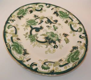 Plato ovalado para servir carne Masons Ironstone Mandalay Chartreuse 15 3/8" excelente - Imagen 1 de 7