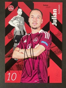 Julian Justvan 1. FC NÜRNBERG  / Handsignierte Autogrammkarte 2024/25 - Bild 1 von 2