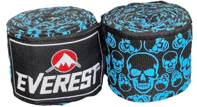 "Envolturas de mano de boxeo Everest MAE calavera azul 180"" envolturas de entrenamiento de Muay Thai" Foto 1 de 4