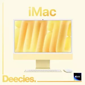 iMac M4 Apple 24-inch 10-core CPU 10-core GPU 32GB Ram 1TB SSD Yellow Nano NEW - Picture 1 of 24