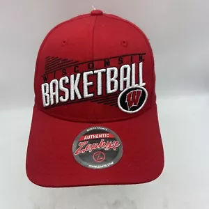 Zephyr Wisconsin Badgers Basketball Red Snapback Baseball Hat Cap Brand New NWT - Picture 1 of 6