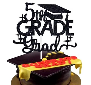 5th Grad Grade Cake Topper Congrats Grad/Next Stop Middle School Cake Decor E... - Picture 1 of 7
