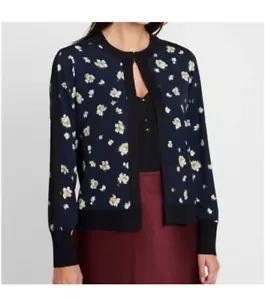 Ted Baker Sofflia Pearl Print Cardigan Designer Sz 2 - Picture 1 of 10