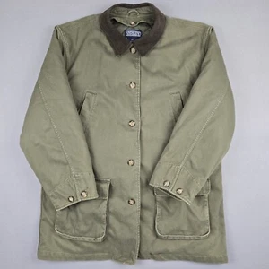 Lands End Field Jacket XL Removable Liner Suede Collar Chore Coat - Picture 1 of 7
