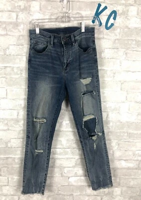 Vaqueros BDG Denim CROP TWIG HIGH RISE lavado medio desgastados talla 27  Foto 1 de 4