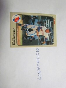 1983 Fleer Jim Sundberg Signed Baseball Card