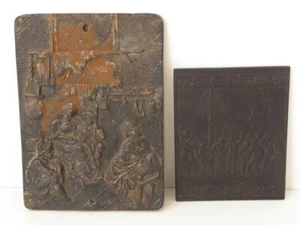 2 x Platte Eisenguss Reliefplatte Gusseisen Platte - Bild 1 von 5