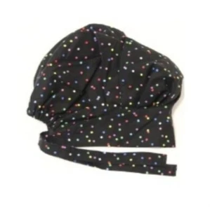 Nurses Satin Lined Bouffant Polka Dot Scrub Cap - Picture 1 of 1