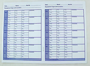 10x Temperature Log Book Six Month Record Record Food Hygiene Guide Catering Log