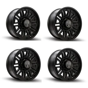 Set 4 20" Thret Offroad Storm 701 Satin Black 20x9 Wheels 8x6.5 0mm Truck Rims - Picture 1 of 5