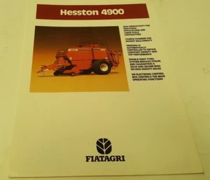 Hesston 4900 1992 empacadora folleto de ventas original - Imagen 1 de 2
