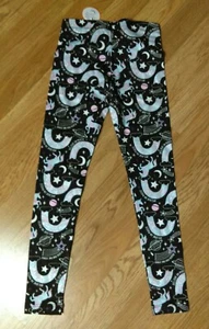 Wonder Nation Girls Unicorn Moon Stars Tag Free Black Leggings Small 6-6X - Picture 1 of 6