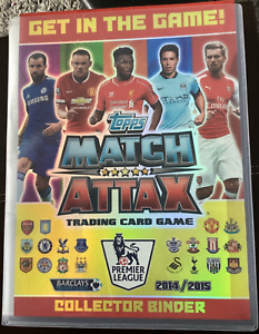 14-15 Topps Match Attax Trading Card Binder with 383 Cards - No Dupes