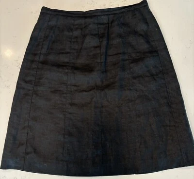 Falda para mujer RAFAELLA talla 10 forrada 100 % lino ropa de trabajo ropa de carrera minimalista Foto 1 de 4