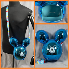 Disney Parks Mickey Mouse Metallic Blue Balloon Popcorn Bucket 2021 Unused NEW