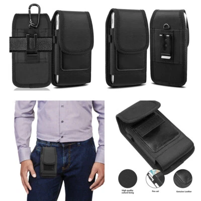 Funda de teléfono para iPhone 15 14 13 12 11 Pro Max funda con clip para cinturón funda de nailon Foto 1 de 4