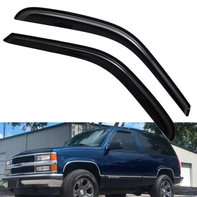 Tape-on Rain Guard Window Visor Vent Shade for 1988-1999 Chevy GMC 2-Door Pickup Foto 1 de 4