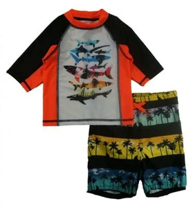 P.S. from Aeropostale Boys Palm Tree Rashguard Swim Set Size 2T 3T 4T 4 5 6 7 - Picture 1 of 1