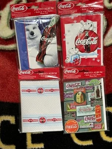 NUOVO 1999 COCA COCA COLA DESIGN 4 ALBUM FOTOGRAFICI Set Coca-Cola Bottiglia Vetro Orso Polare - Foto 1 di 6
