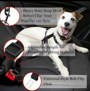 Katze HUND HAUST Sicherheitsgurt Auto KFZ Sicherheitsgurt verstellbar Gurt Leine - Bild 1 von 5