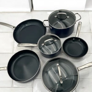 DIAMANTE AZUL 9 PIEZAS CERÁMICA ANTIADHERENTE CACEROLA SARTENES STOCKPOT - Imagen 1 de 24