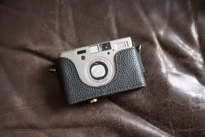 Handmade Genuine Real Leather Half Camera Case Bag Cover for Contax T3 Black - Image 1 of 4