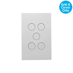 Clipsal Saturn ZEN 5 Gang Grid & Plate White | Z4065VH-ZW - Picture 1 of 1