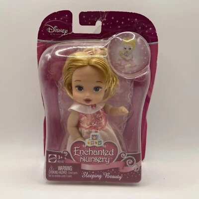 Disney Princess Sleeping Beauty Baby Doll Enchanted Nursery Mattel 2007 NOS 5” - Image 1 of 2