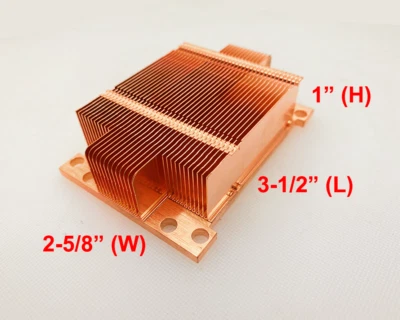 Pure Copper Heat Transfer Heatsink 3.5 x 2.62" x 1" - Image 1 of 2