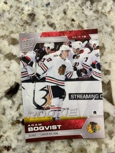 2019-20 TOPPS NOW NHL STICKER WEEK 5 CHICAGO BLACKHAWKS ADAM BOQVIST #40 1st G - Picture 1 of 1