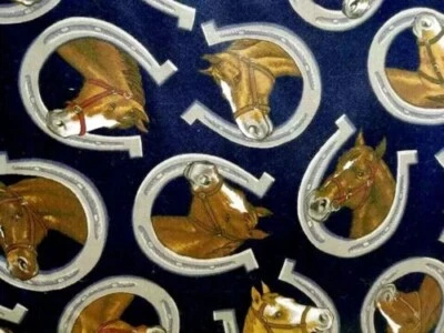 horse horseshoe animal fun fabric piece 17 by 11 inch mare farm - Image 1 of 2