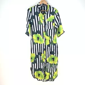 Curate by Trelise Cooper shirt dress womens size S striped floral rayon 107663 - Picture 1 of 9