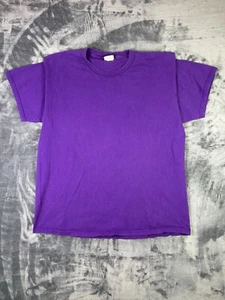 Vintage Lee Total Cotton Black Blank T Shirt 90s Men’s XL USA Made Plain Tee - Picture 1 of 9