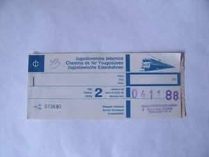 Card of Yugoslav Railways route Zagreb - Venice 1988 - Bild 1 von 4